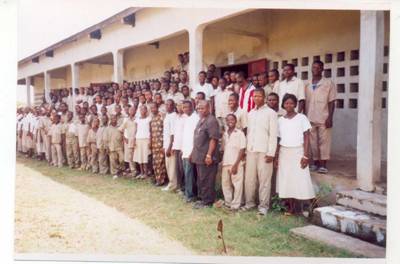 Sika with school children